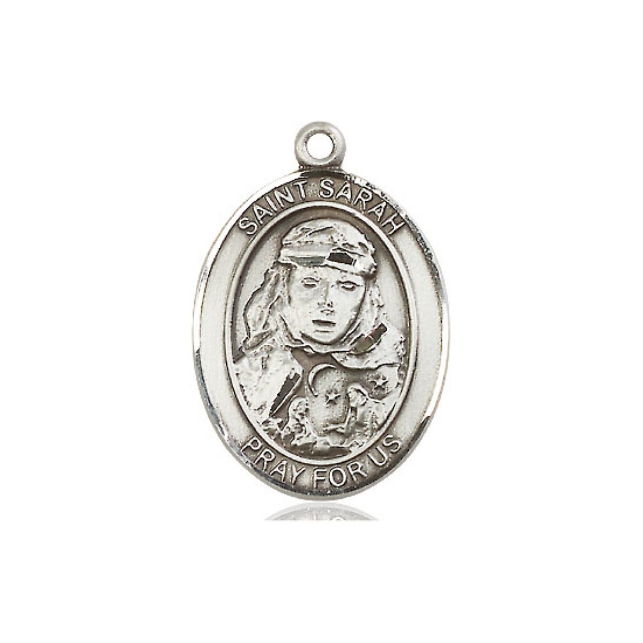 St. Sarah Medal - Sterling Silver Oval Pendant (3 Sizes)