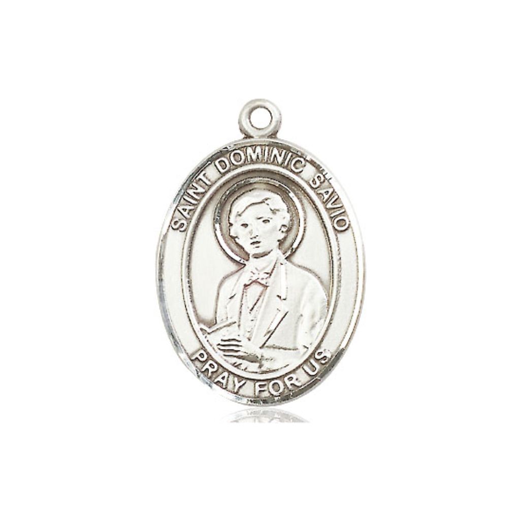 St. Dominic Savio Medal - Sterling Silver Oval Pendant (3 Sizes)