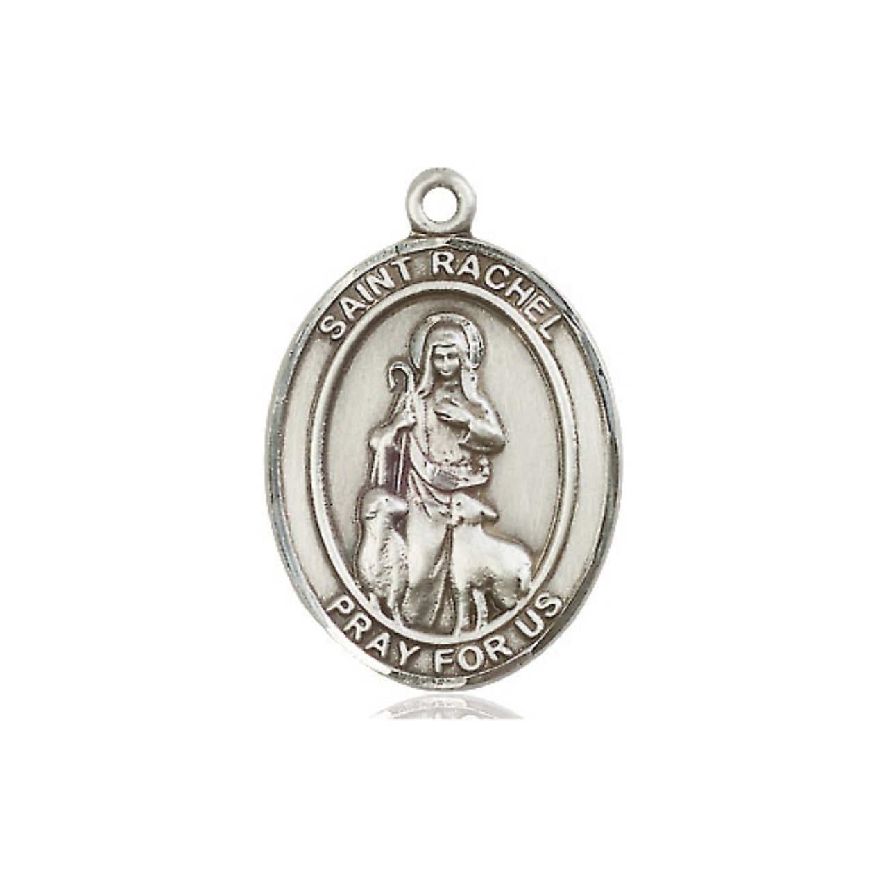 St. Rachel Medal Medal - Sterling Silver Oval Pendant (3 Sizes)