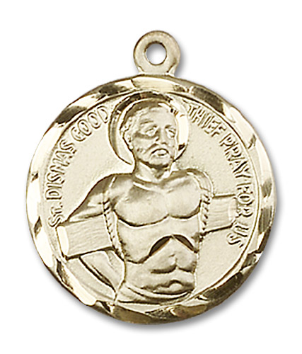 St. Dismas The Good Thief Medal - 14kt Gold 7/8