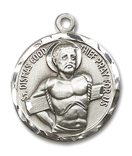 St. Dismas The Good Thief Medal - Sterling Silver 3/4