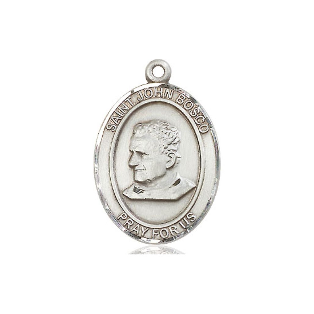 St. John Bosco Medal - Sterling Silver Oval Pendant (3 Sizes)
