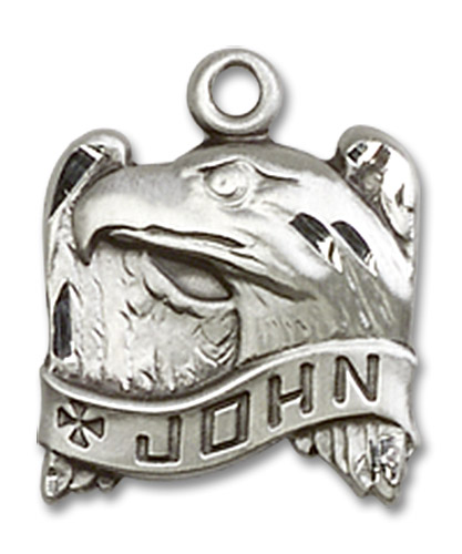 Eagle of St. John Pendant - Sterling Silver 5/8" x 1/2" (4213SS)