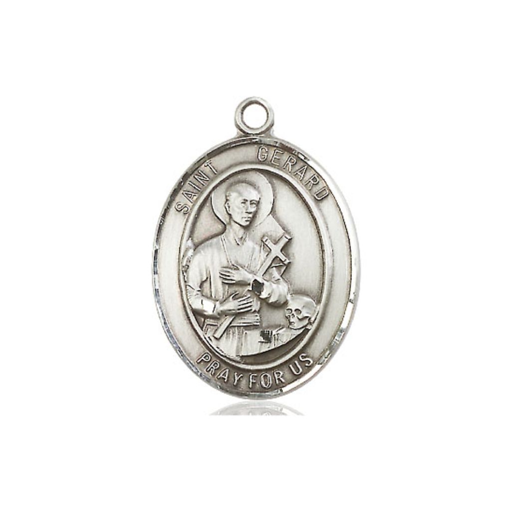 St. Gerard Medal - Sterling Silver Oval Pendant (3 Sizes)