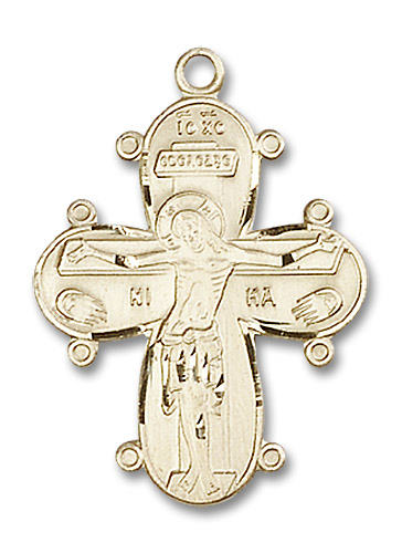 Large Christine of Denmark Cross Pendant - 14kt Gold 1 1/8" x 3/4" (0264)