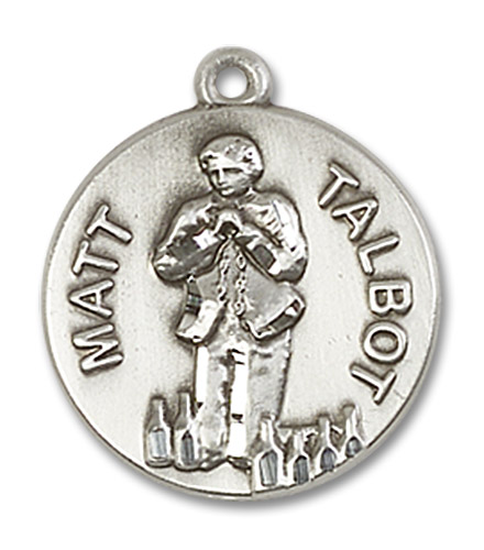 Blessed Matt Talbot Medal - Sterling Silver 3/4