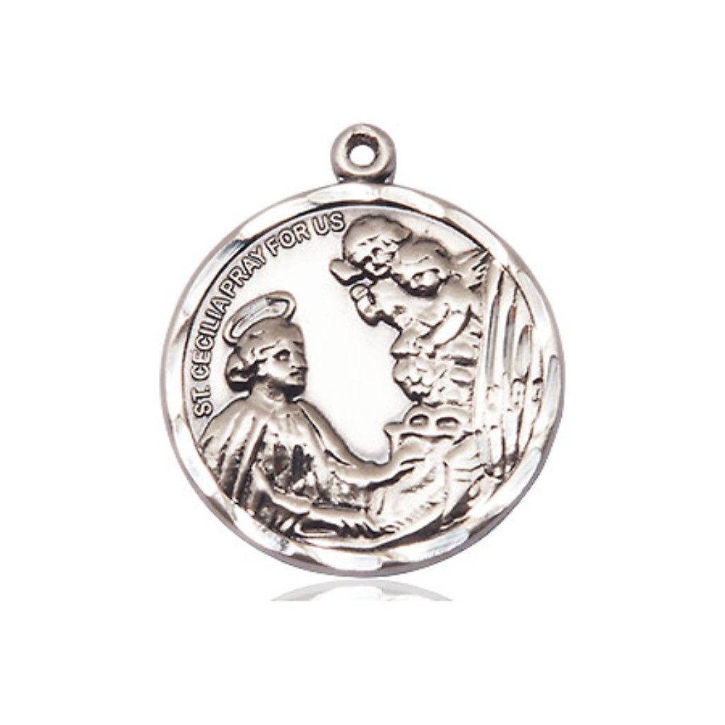 St. Cecilia Medal - Sterling Silver 7/8