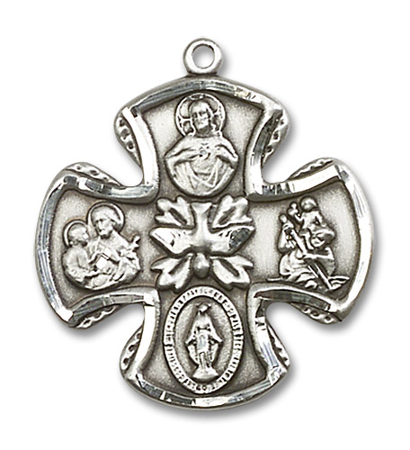 5-Way Medal - Sterling Silver Pendant (2 Sizes)