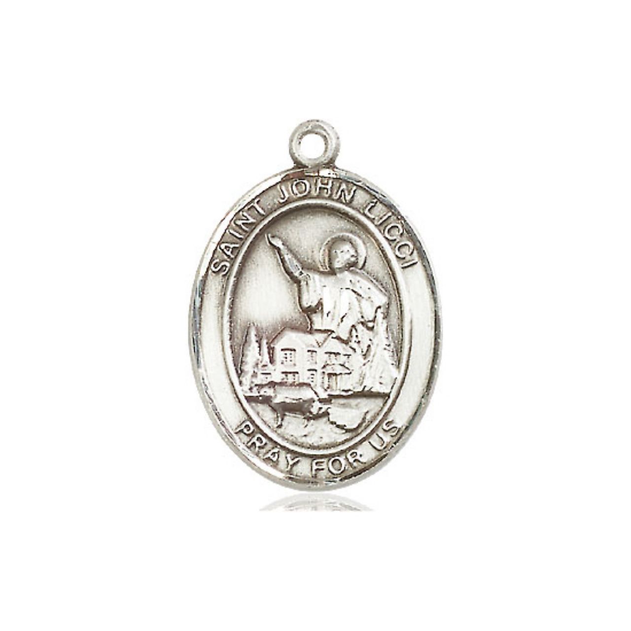 St. John Licci Medal - Sterling Silver Oval Pendant (3 Sizes)