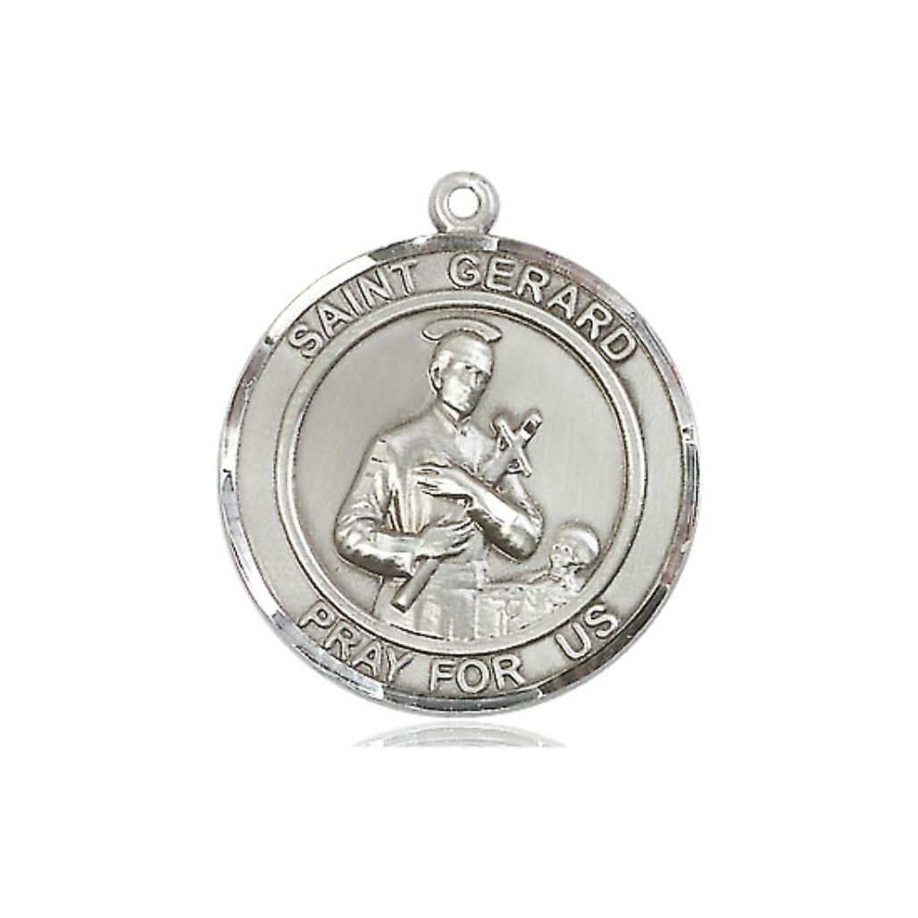 St. Gerard Medal - Sterling Silver Round Pendant (2 Sizes)