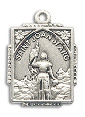 St. Joan of Arc Medal - Sterling Silver 3/4