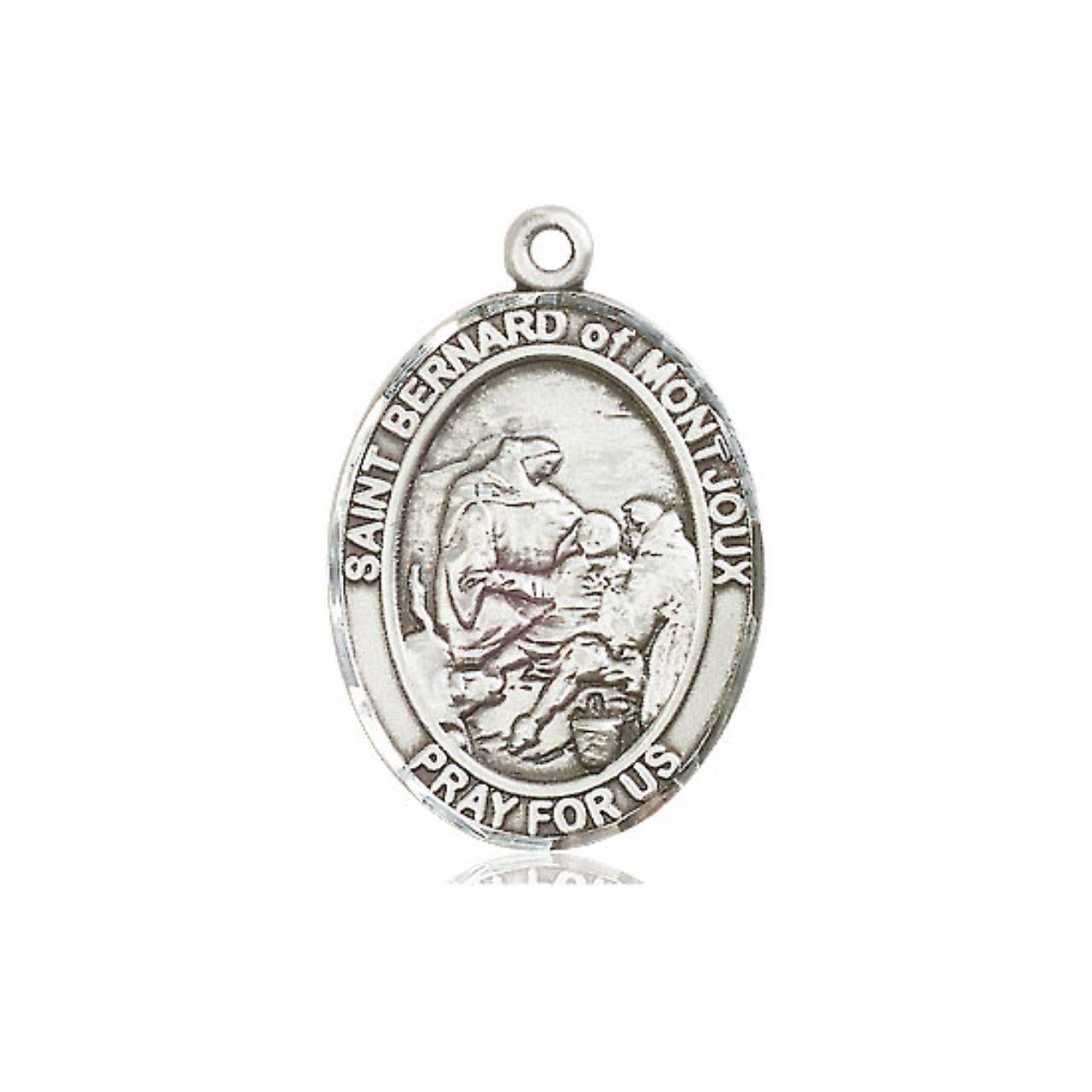 St. Bernard of Montjoux Medal - Sterling Silver Oval Pendant (3 Sizes)