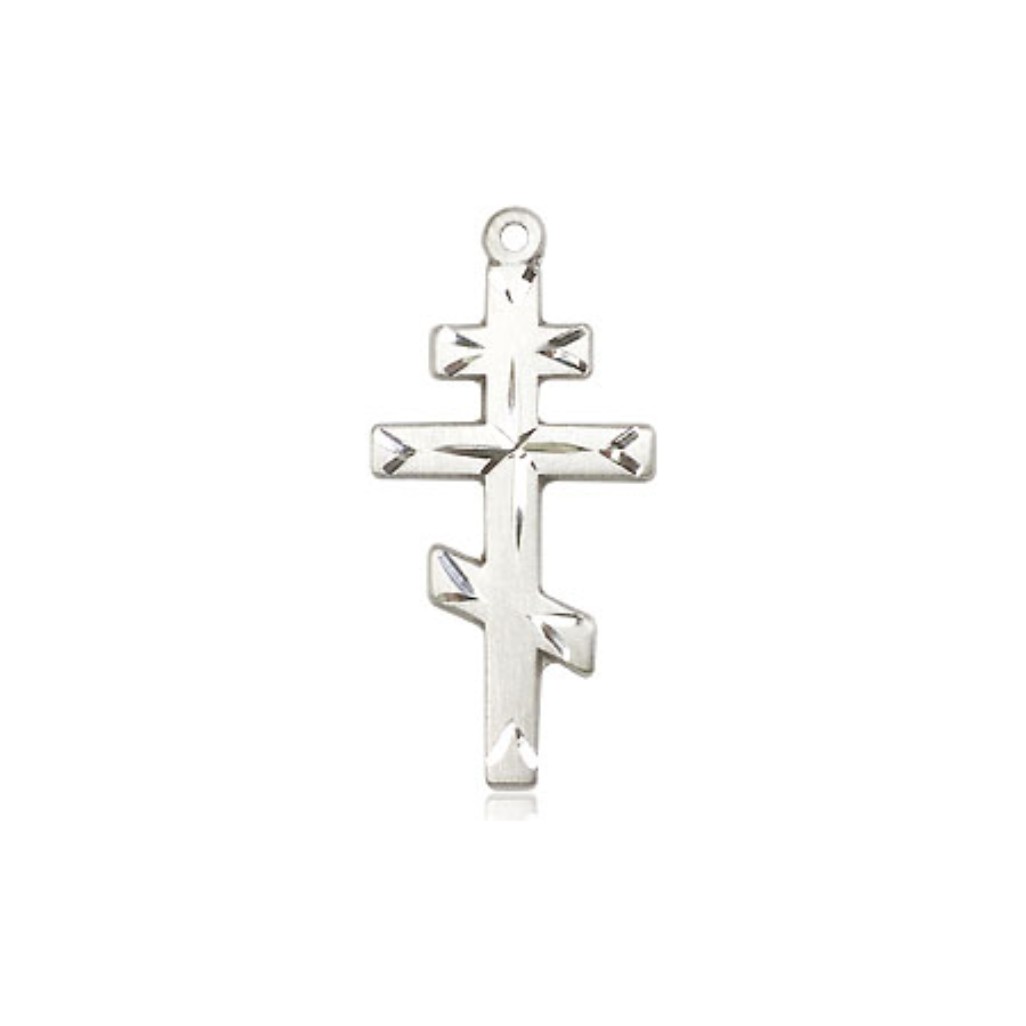 Orthodox Cross Pendant - Sterling Silver 3/4" x 3/8" (0250SS)