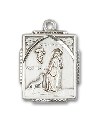 St. Roch Medal - Sterling Silver 3/4