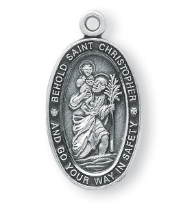 St. Christopher Sterling Silver Medal On A 18