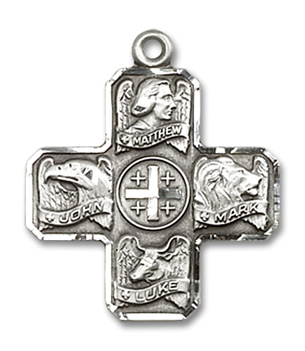Evangelist Medal - Sterling Silver 7/8" x 3/4" Pendant (4214SS)