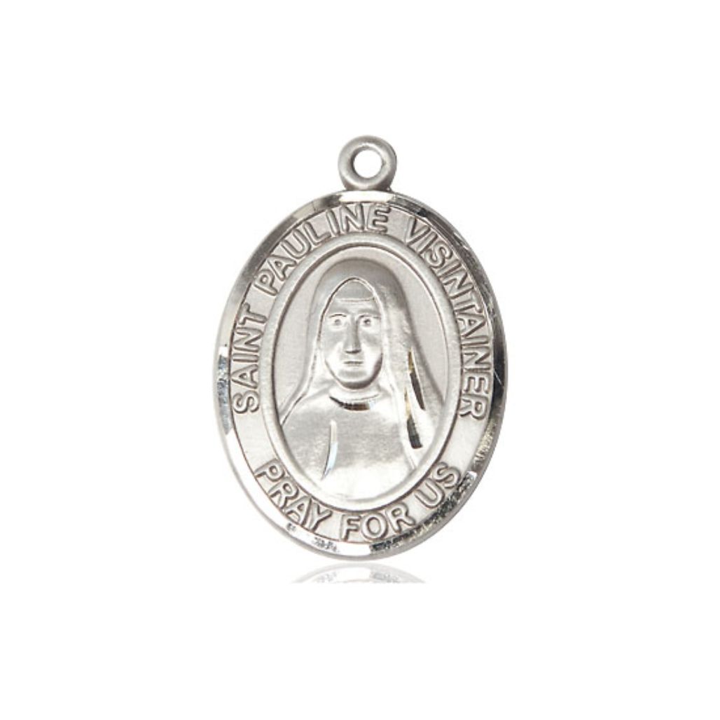 St. Pauline Visintainer Medal - Sterling Silver Oval Pendant (3 Sizes)