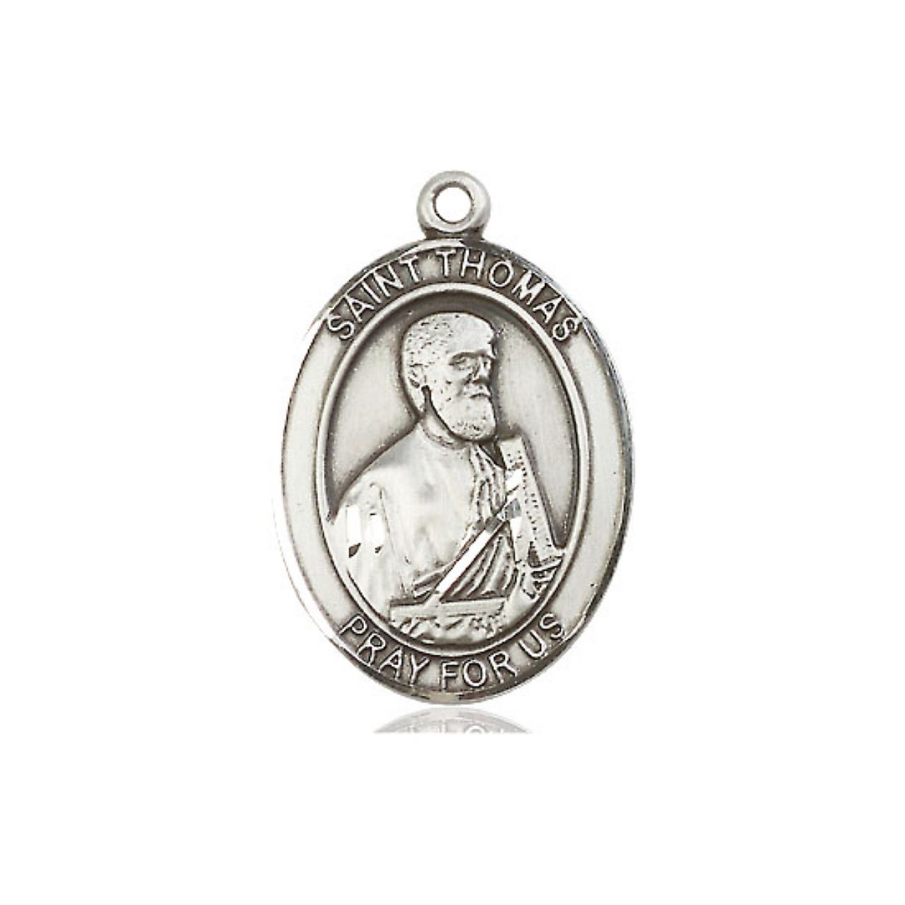 St. Thomas Medal - Sterling Silver Oval Pendant (3 Sizes)