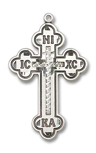 Eastern Orthodox Cross Pendant Sterling Silver (3 Sizes) Makes