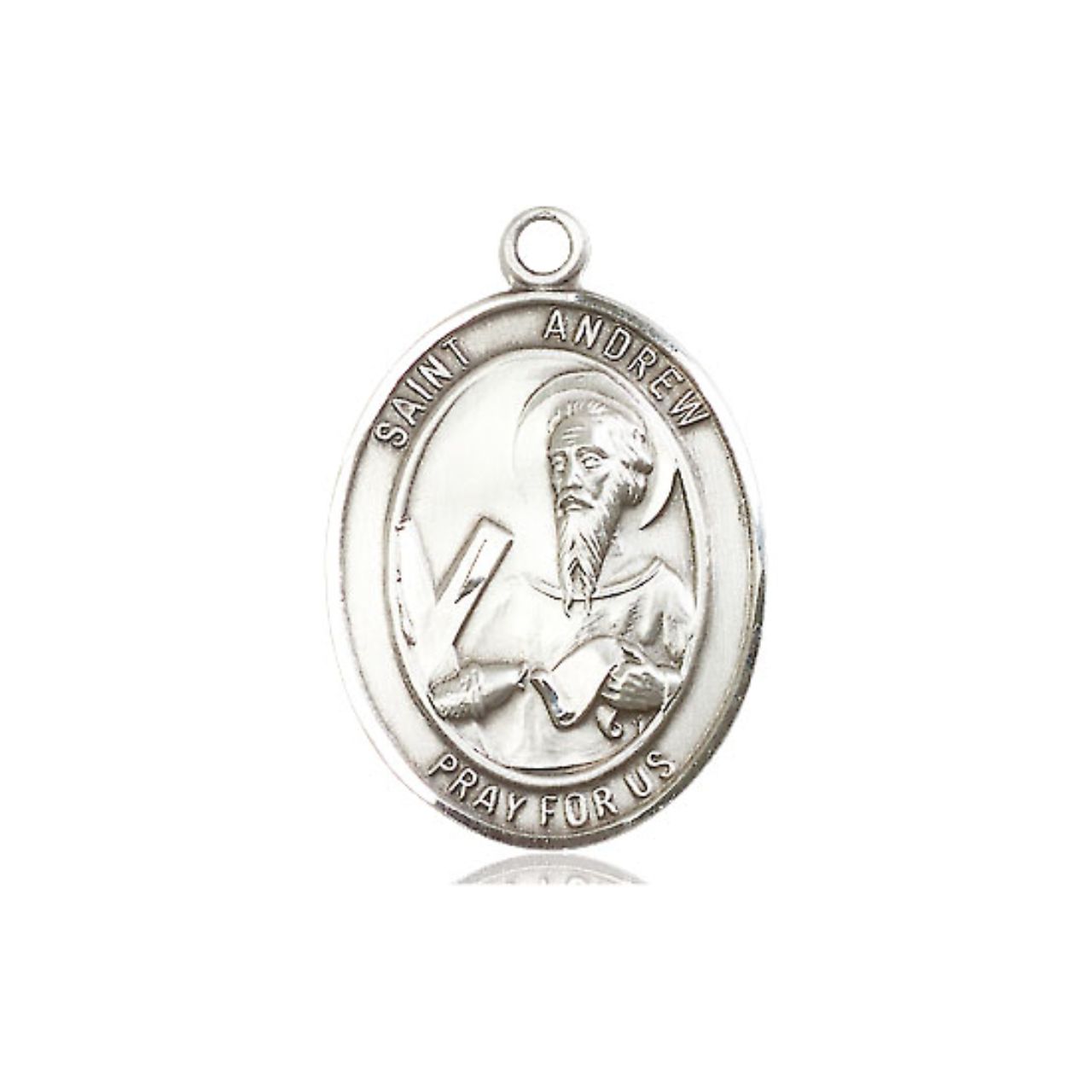 St. Andrew Medal - Sterling Silver Oval Pendant (3 Sizes)