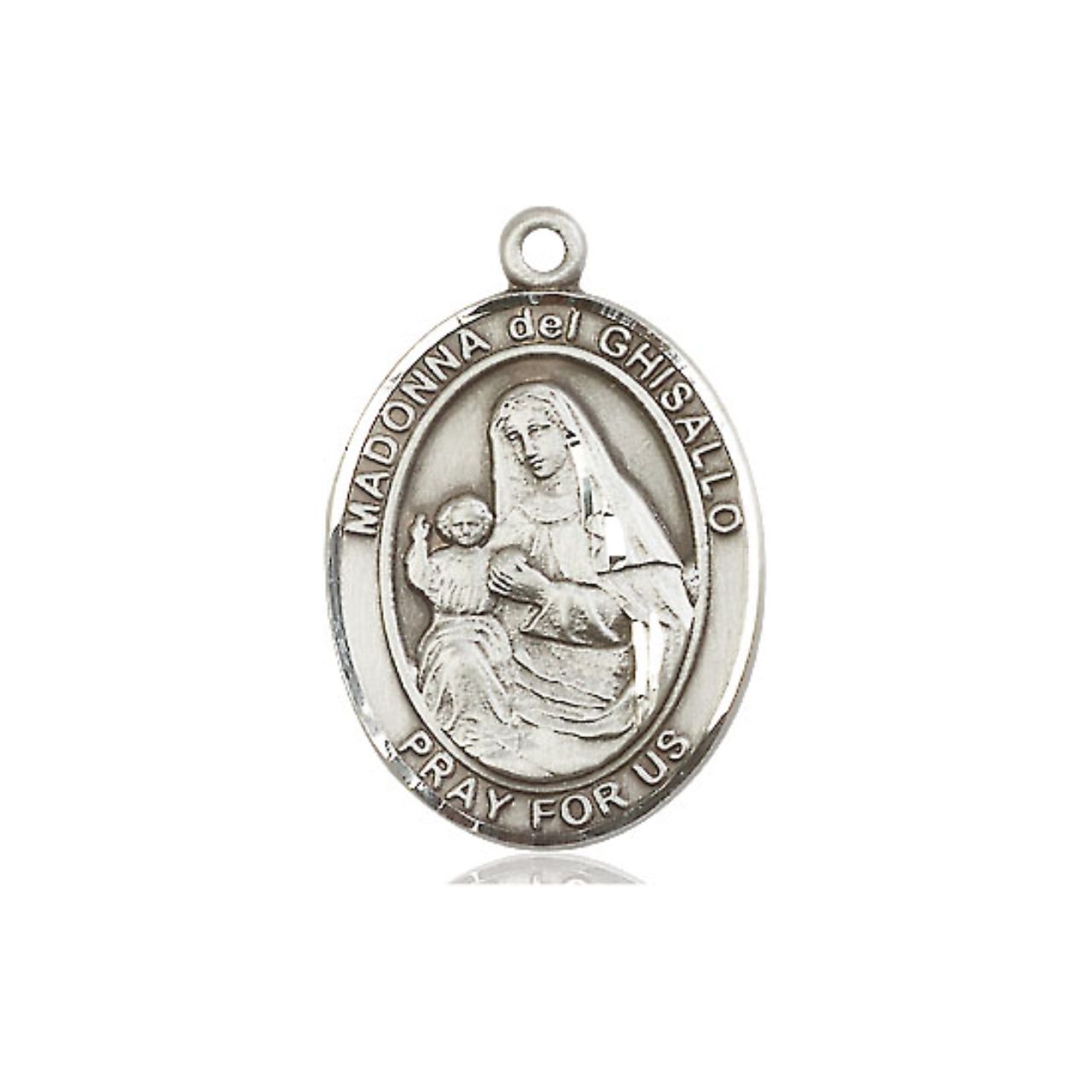 Madonna Del Ghisallo Medal - Sterling Silver Oval Pendant (3 Sizes)