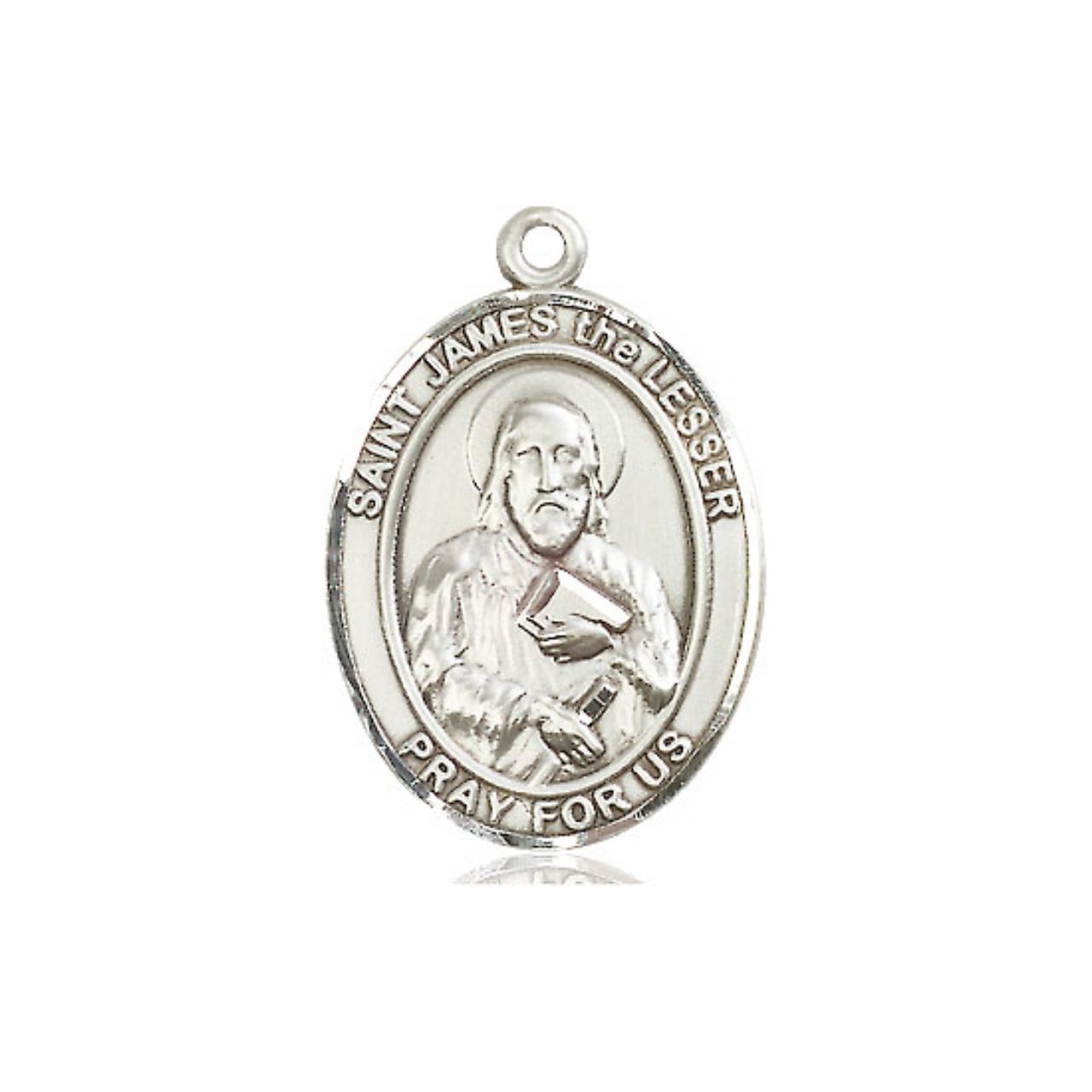 St. James The Lesser Medal - Sterling Silver Oval Pendant (3 Sizes)