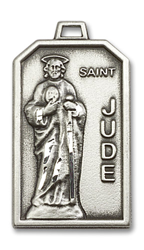 Large St. Jude Medal - Sterling Silver 1 1/8