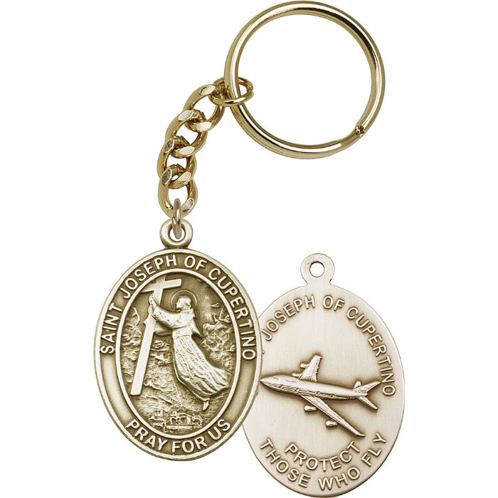 サプライ・アクセサリ・グッズ Mk4 St. Joseph of Cupertino Pilot Keychain - Gold Finish