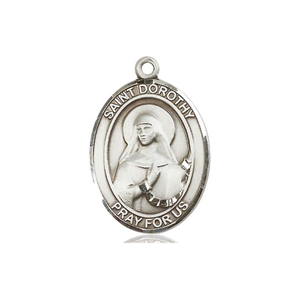 St. Dorothy Medal - Sterling Silver Oval Pendant (3 Sizes)