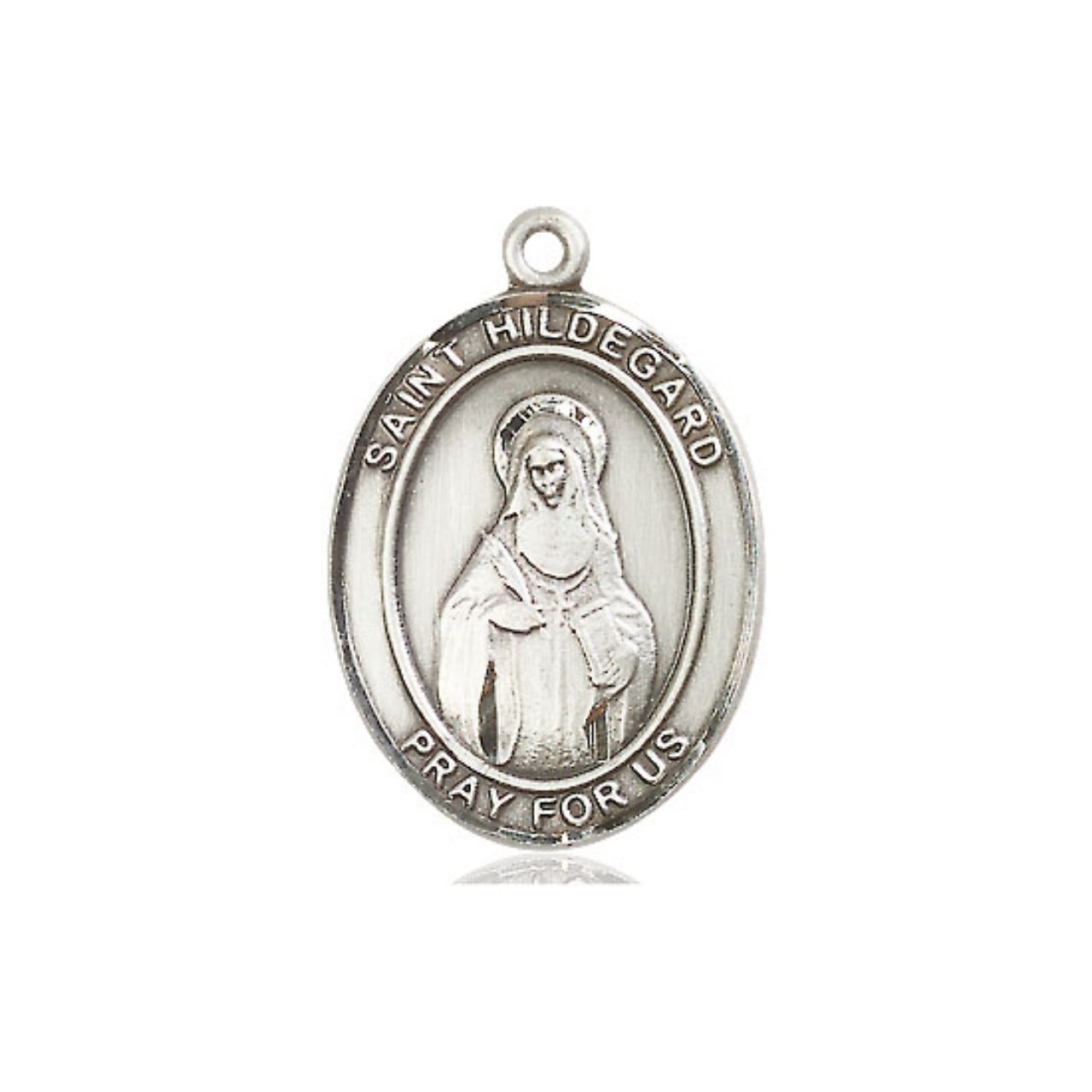 St. Hildegard Medal - Sterling Silver Oval Pendant (3 Sizes)