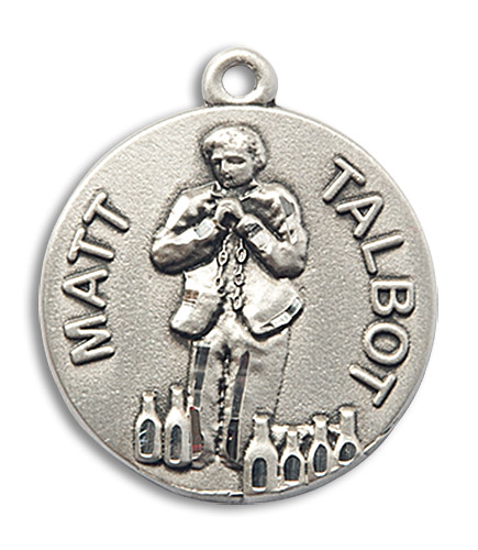 Large Blessed Matt Talbot Medal - Sterling Silver 1