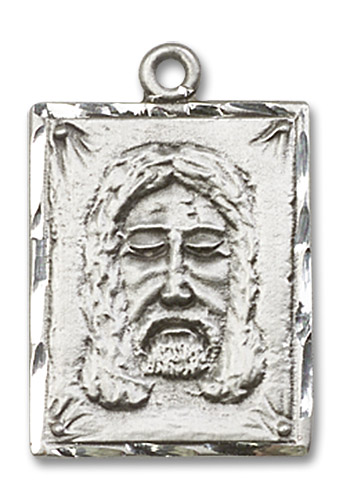 Holy Face Medal - Sterling Silver 1" x 5/8" Pendant (0075SS)