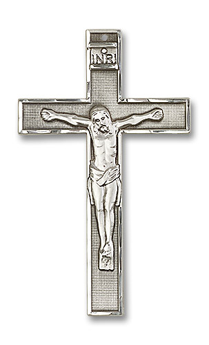 Pectoral Crucifix Pendant - Sterling Silver 3